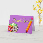 Dank u docenten aangepaste wenskaart school kaart (Gele Bloem)