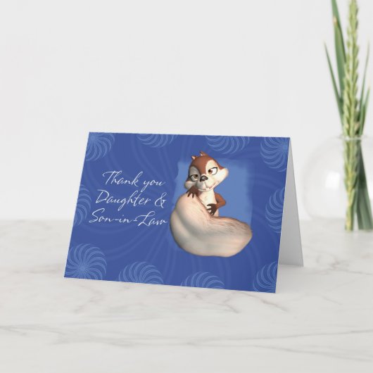 Dank u, dochter en schoonzoon 6 bedankkaart (Voorkant)