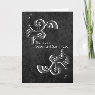 Dank u, dochter en schoonzoon bedankkaart