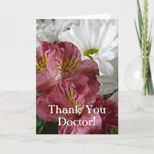 Dank u Doctor- Bloemen / Personaliseren Bedankkaart