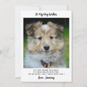 Dank u Dog Walker Eenvoudige Schattigee aangepaste Kaart (Voorkant)