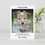 Dank u Dog Walker Eenvoudige Schattigee aangepaste Kaart (Staand voorkant)