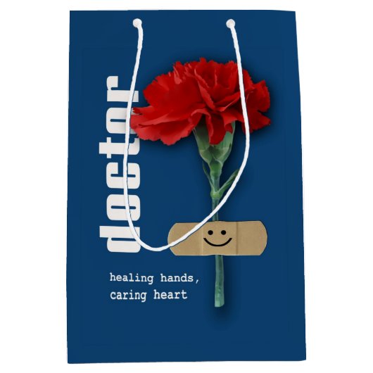 Dank u, dokter. Aangepaste naam Medium Cadeauzakje (Voorkant)