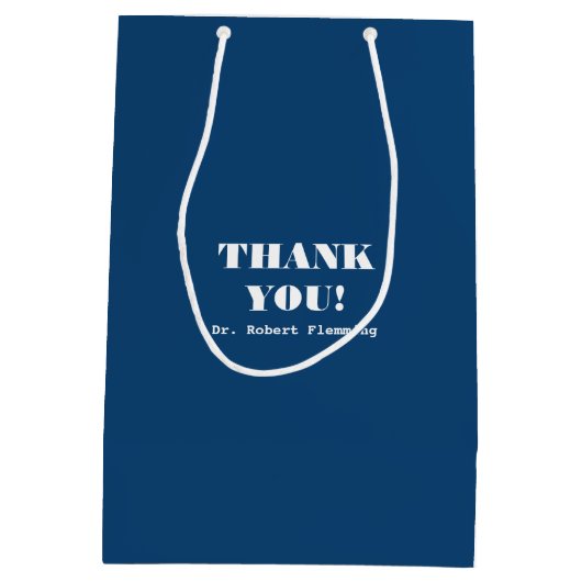 Dank u, dokter. Aangepaste naam Medium Cadeauzakje (Achterkant)