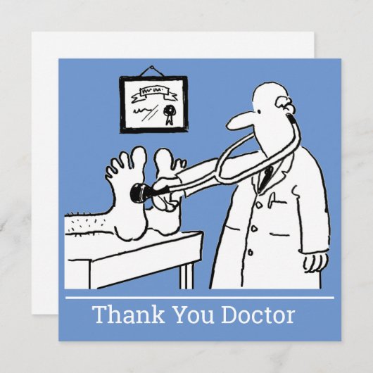 Dank u, dokter. bedankkaart (Voorkant / Achterkant)