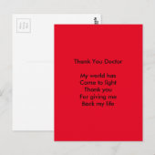 Dank u dokter briefkaart (Voorkant / Achterkant)