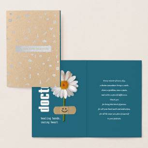 Dank u, dokter. Luxekaarten voor echte Folie Folie Kaarten