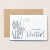Dank u, dokter. Luxekaarten voor echte Folie Folie Kaarten (Voorkant met envelop)