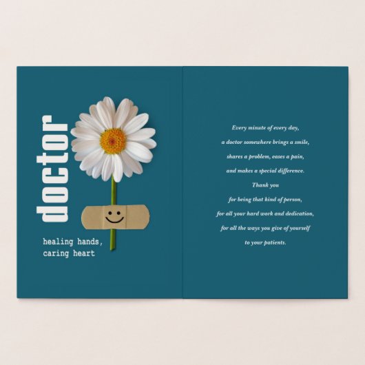 Dank u, dokter. Luxekaarten voor echte Folie Folie Kaarten (Binnen)