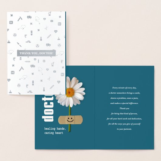 Dank u, dokter. Luxekaarten voor echte Folie Folie Kaarten (Display)