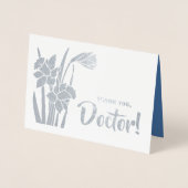 Dank u, dokter. Luxekaarten voor echte Folie Kaarten (Voorkant)
