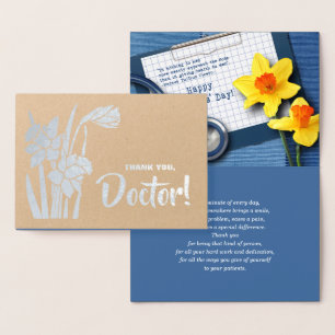 Dank u, dokter. Real Foil Luxekaarten Folie Kaarten