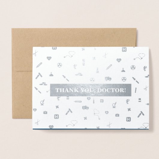 Dank u, dokter. Red Carnan Luxury Folie Kaarten (Voorkant met envelop)