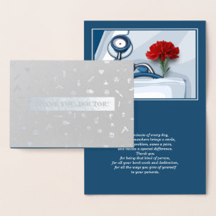 Dank u, dokter. Red Carnan Luxury Folie Kaarten