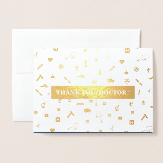 Dank u, dokter. Red Carnan Luxury Folie Kaarten (Voorkant met envelop)