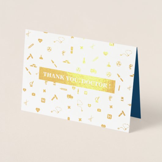 Dank u, dokter. Red Carnan Luxury Folie Kaarten (Voorkant)