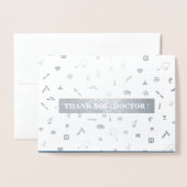 Dank u, dokter. Red Carnan Luxury Folie Kaarten (Voorkant met envelop)