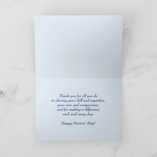 Dank u, dokter. Rode anjer aangepaste Kaart (Binnen)