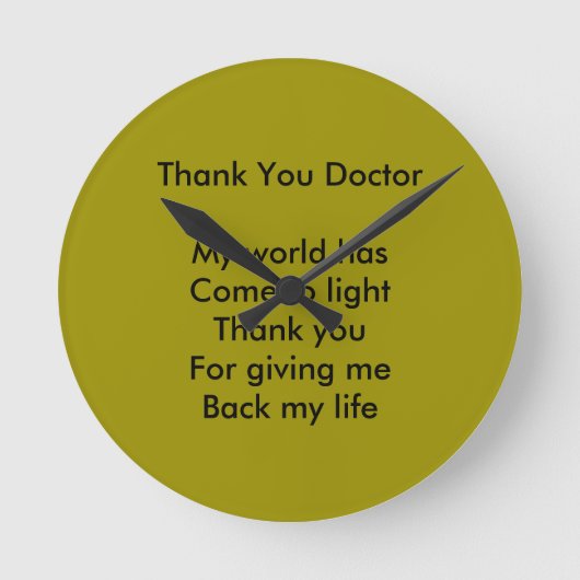 Dank u dokter ronde klok (Voorkant)