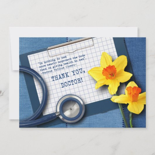 Dank u, dokter. Wenskaarten op de dag van de dokte Kaart (Voorkant)