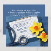 Dank u, dokter. Wenskaarten op de dag van de dokte Kaart (Voorkant / Achterkant)