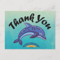 Dank u dolfijn springen over kleurrijk water