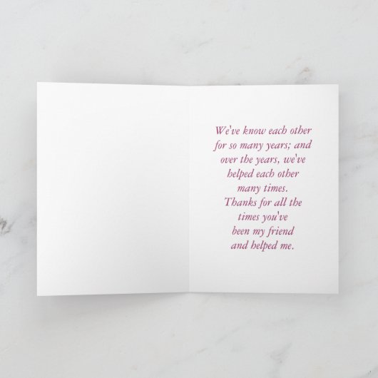 Dank u Doll Bedankkaart (Binnen)