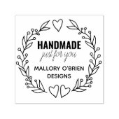 Dank u Doodle Botanical Wreath gepersonaliseerde S Zelfinktende Stempel (Design)