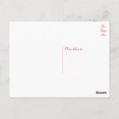 Dank u Doodle Hart Rood / Roze Briefkaart (Achterkant)