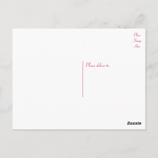 Dank u Doodle Hart Rood / Roze Briefkaart (Achterkant)