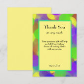 Dank u douane kleurrijke Spons verf gelegenheid Bedankkaart (Voorkant / Achterkant)