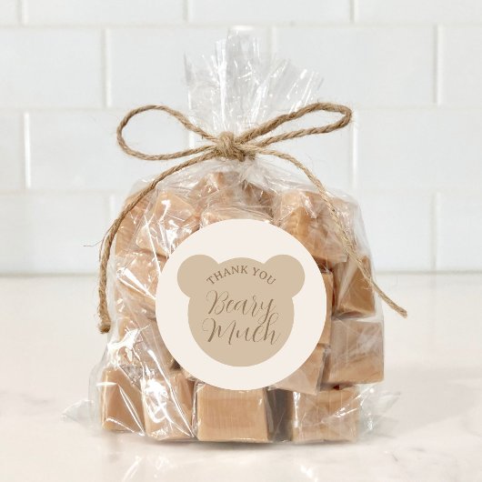 Dank u dragen veel Baby shower gunst Ronde Sticker