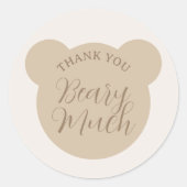 Dank u dragen veel Baby shower gunst Ronde Sticker (Voorkant)