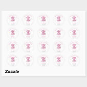 Dank u Dragon Baby shower Ronde Sticker (Vel)