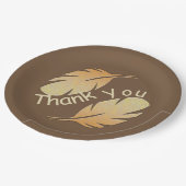 Dank u dubbele veer cirkelvormige waardering papieren bordje (Gekanteld)
