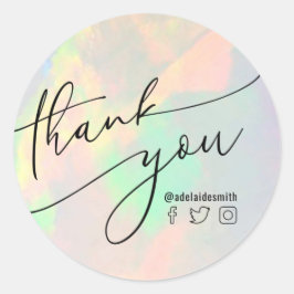 Dank u duidelijke Opal Classic ronde sticker