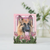 Dank u - Duitse Herder - Kans Briefkaart (Staand voorkant)