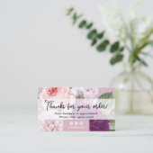Dank u Dusty Mauve  Roos Bloemen Korting Visitekaartje (Staand voorkant)