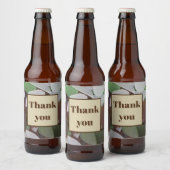 Dank u Earth Tone Photo Beach Bedankt Zee Bier Etiket (Flessen)