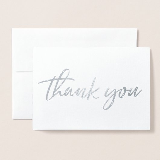 Dank u echte Folie dank u kaart (Voorkant met envelop)
