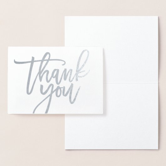 Dank u echte Folie script stijl 3 Folie Kaarten (Display)