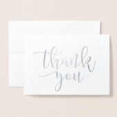 Dank u echte Folie script stijl 5 Folie Kaarten (Voorkant met envelop)