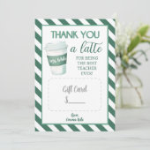 Dank u een Latte - Teacher Gift Cart Sjabloon (Staand voorkant)