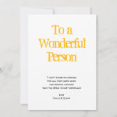 Dank u een zeer grote waardering van het Personeel Bedankkaart (Achterkant)