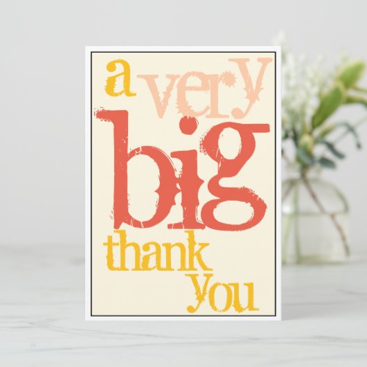 Dank u een zeer grote waardering voor het personee bedankkaart (Staand voorkant)