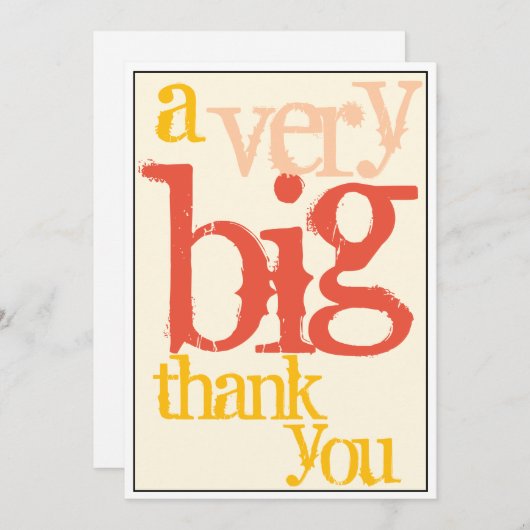 Dank u een zeer grote waardering voor het personee bedankkaart (Voorkant / Achterkant)