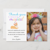 Dank u Eenhoorn Meisje Verjaardag, Corgi Party Kaart (Voorkant)