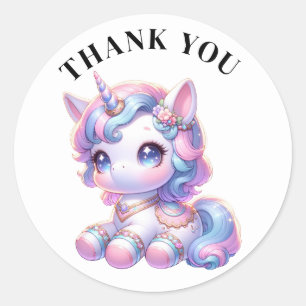 Dank u Eenhoorn Stickers