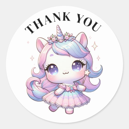 Dank u Eenhoorn Stickers (Voorkant)