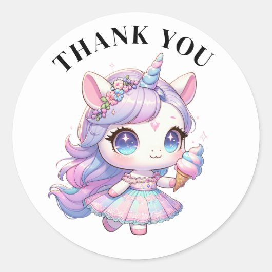 Dank u Eenhoorn Stickers (Voorkant)